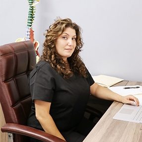 Chiropractor Los Angeles CA Heather Valinsky at her Desk Chiropractor Los Angeles CA Heather Valinsky at her Desk